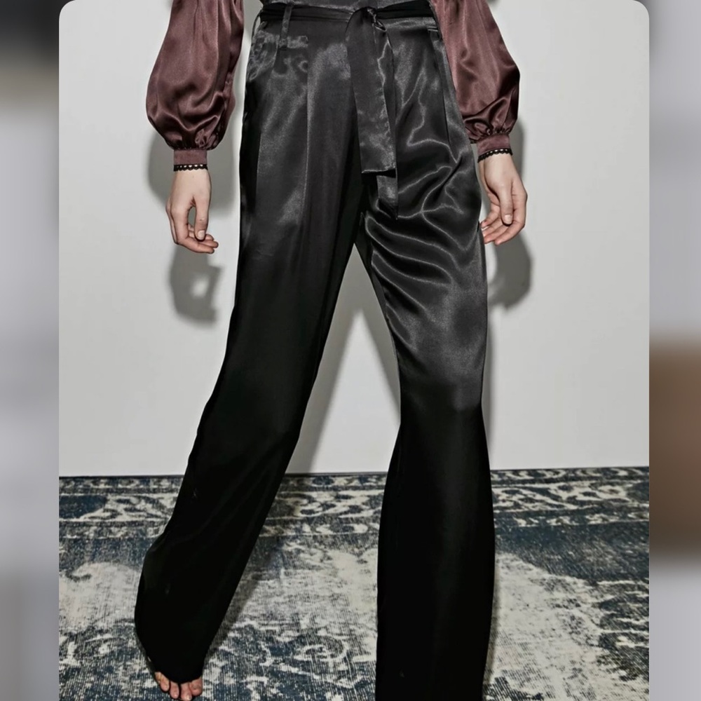 NWT Amur Black High Waist Pants, 2, (missing tie)